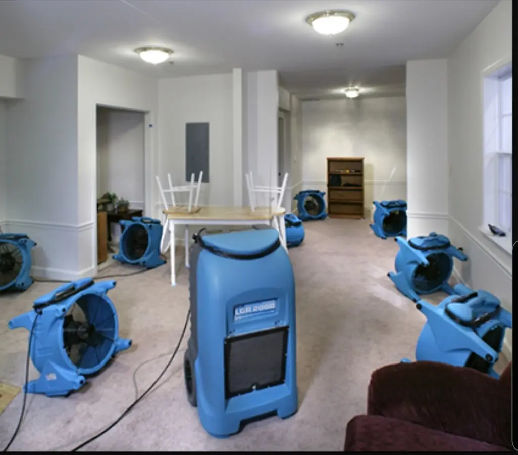 Air movers and dehumidifier setup for Water Extraction & Removal in Northport